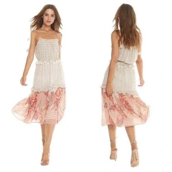 Misa Los Angeles Dresses & Skirts - Misa Los Angeles Dionica Dress Paisley Tiered Summer Lace Sz L